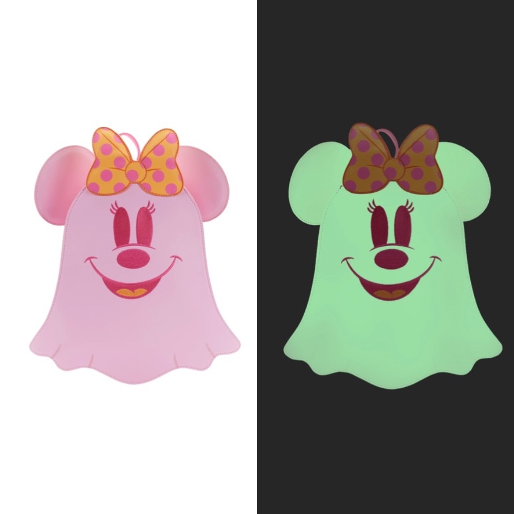 Loungefly Disney Pastel Ghost Minnie Glow in the Dark Mini Backpack